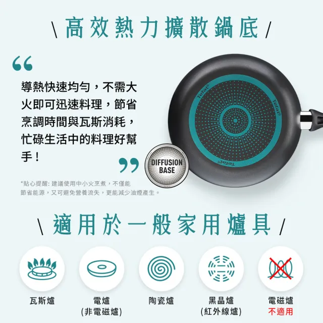 【Tefal 特福】爵士系列26CM不沾鍋深平底鍋