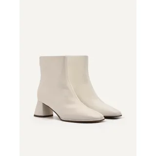 【PEDRO】Eva 小方頭中跟踝靴-石灰白(小CK集團品牌 官方直營 商務必備)