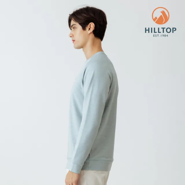 【Hilltop 山頂鳥】POLYGIENE抗菌吸濕快乾保暖彈性上衣 男款 淺綠｜PH51XMM4ECM0