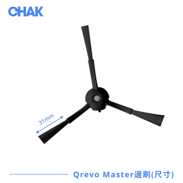 【CHAK】Roborock石頭 Qrevo Master 副廠配件耗材超值組(主刷x1 邊刷x4 濾網x4 拖布x4)