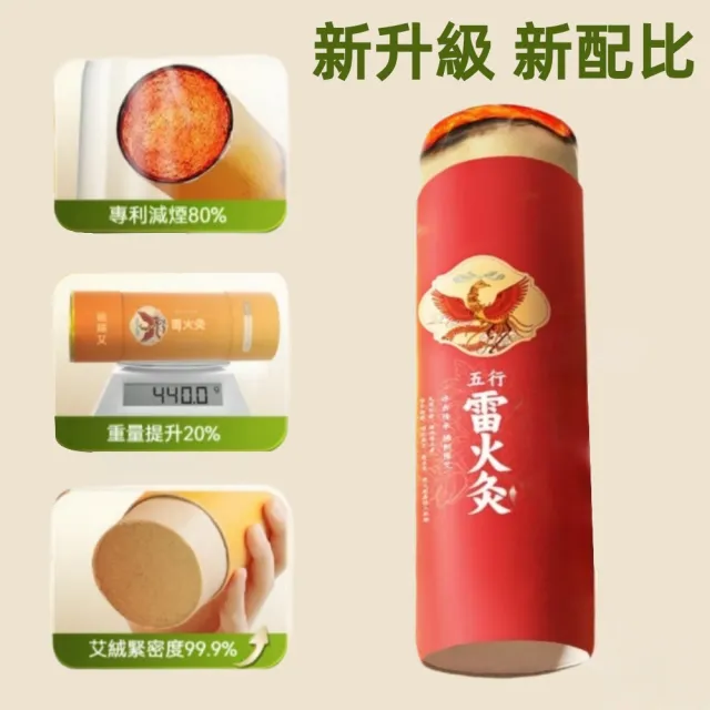 【楠阳艾】10月下殺 配方升級 雷火灸艾條7cm加粗加藥十年特大號(艾灸 艾柱 無無煙艾柱 無煙艾灸)