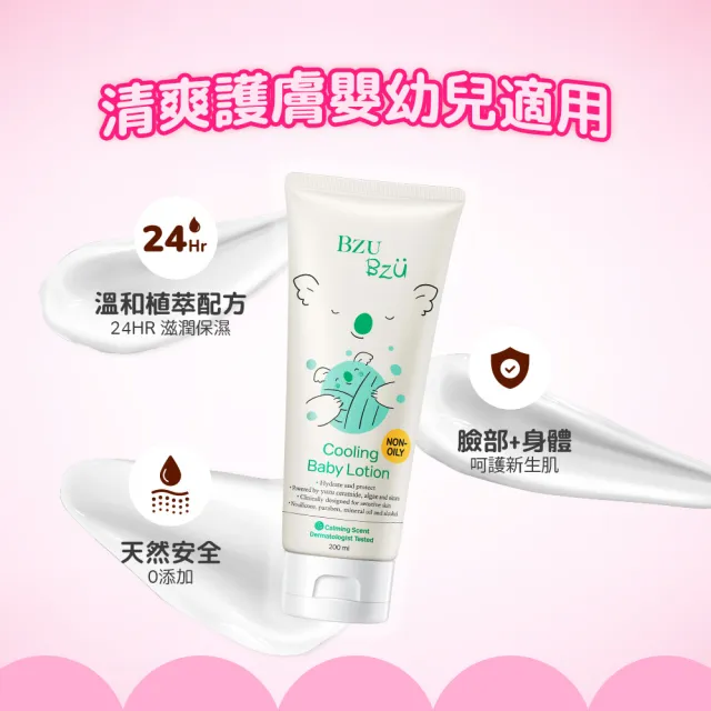 【BZU BZU】新生兒必備禮盒組(新生兒禮物/洗髮沐浴露+潤膚乳+爽身粉+棉棒+收納包+濕巾 彌月禮)