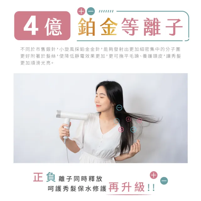 【KINYO】小旋風全球電壓無刷吹風機(可摺疊 附專屬收納袋 四億負離子 KH-9660)