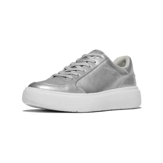 【FitFlop】RTG 金屬色皮革休閒鞋-女(銀色)