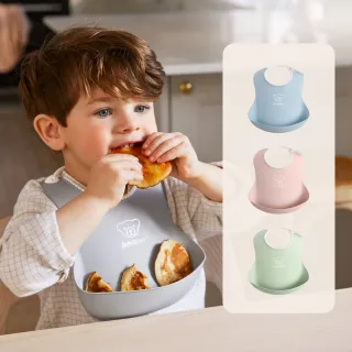 【BABYBJORN 奇哥】軟膠防碎屑圍兜(4色選擇)