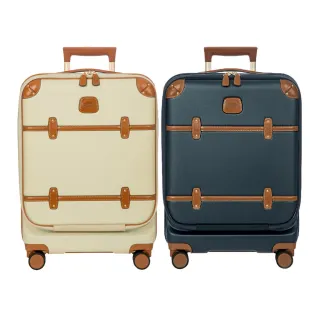 【BRIC S】義大利經典 Bellagio2 21吋 前開式拉鍊拉桿箱 登機箱(USB充電孔/ 旅行箱/ 雙輪飛機輪)