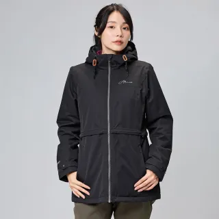 【ATUNAS 歐都納】女款GORE-TEX單件式石墨烯中長版大衣外套(A2GT2305W黑/防水防風/出國旅遊/大尺碼)