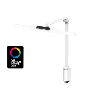 【喜光全光譜】TIONE 光健康智慧全光譜LED護眼檯燈 桌夾款(光線護眼不刺眼 諾貝爾雙院長推薦)