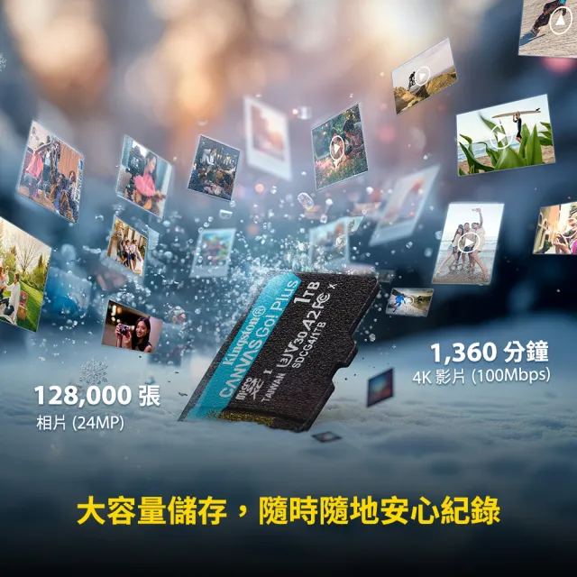【Kingston 金士頓】Canvas Go!Plus microSD 256GB/200MB/s 記憶卡(SDCG4/256GB)