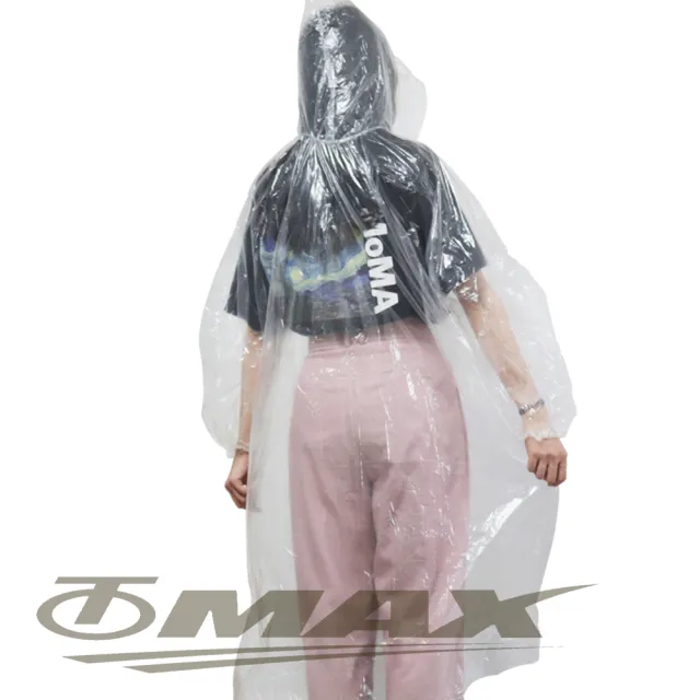 【OMAX】攜帶型輕便雨衣-30入(透明-速)