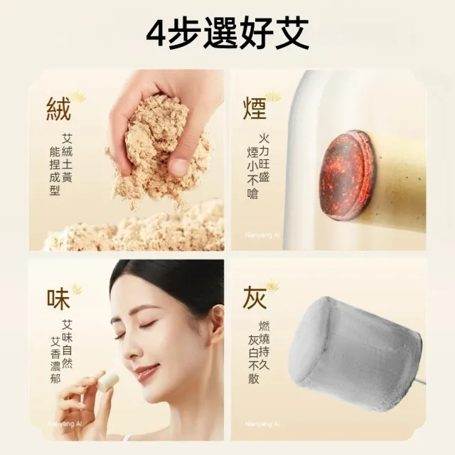 【YAOCHEN 瑤辰】54顆-陳年純艾柱1.8*2.7cm(艾灸柱 無煙艾柱 無煙艾灸)