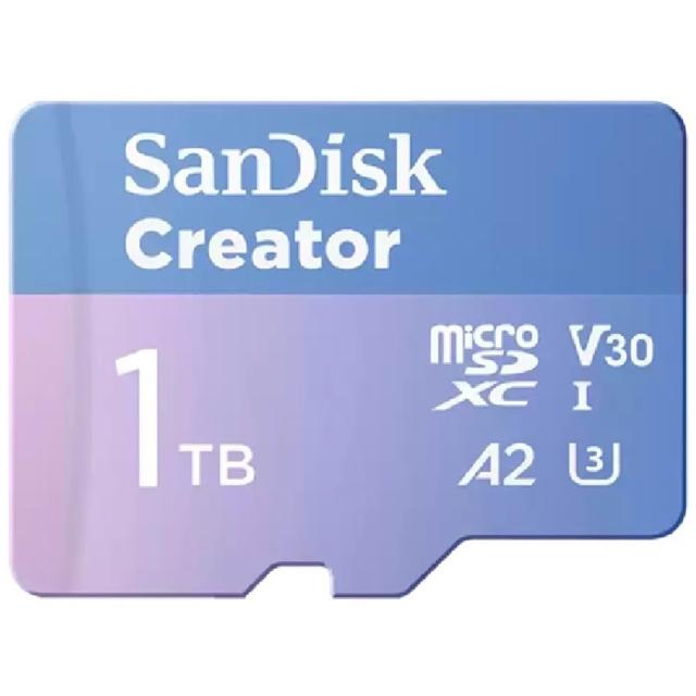 【SanDisk 晟碟】1TB Creator microSDXC 190MB/s UHS-I U3 A2 V30 記憶卡(記憶卡)