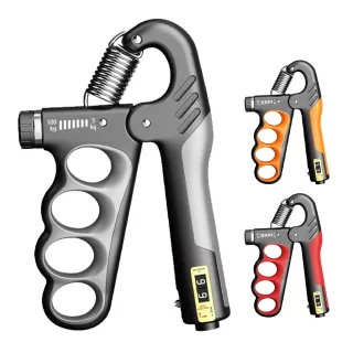 【YORI 優里】專業級 可計數握力器(可調100公斤 機械計數握力器 手腕訓練 練手力 運動健身器)