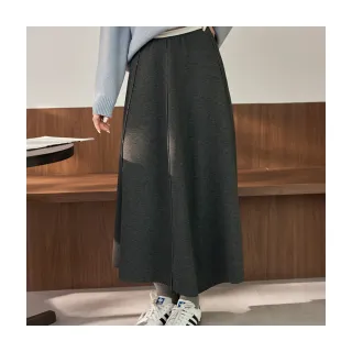 【OB 嚴選】太空棉純色出芽腰鬆緊傘襬長裙 《CA3195》