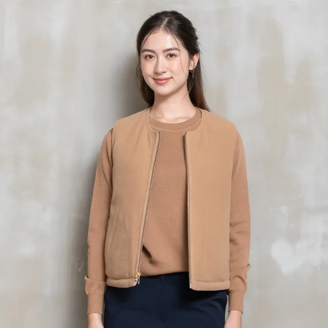 【perng yuh 芃諭名品】輕甜俏感 雙面穿 鋪棉背心(2025 AW Collection|4C秋冬新品上市)