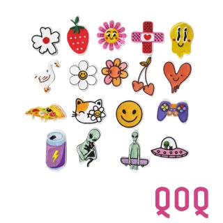 【QOQ】潮流貼布 刺繡貼布/趣味潮流圖樣刺繡貼布 DIY材料 衣物補丁 熱熔膠款(18款任選)