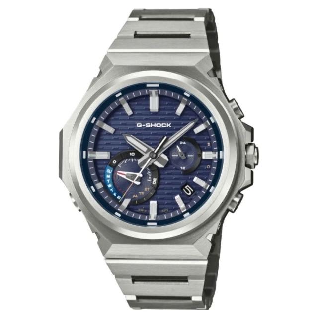 【CASIO 卡西歐】G-SHOCK 藍芽連線 太陽能電力 銳利極簡風格指針錶 推薦 禮物 聖誕禮物(GST-B1000D-2A)