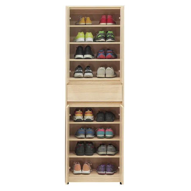 【Hampton 漢汀堡】娜朵白橡色中抽四門高鞋櫃(鞋櫃/玄關鞋櫃/置物櫃/收納櫃/櫃子)