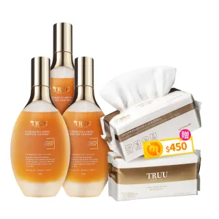 【TRUU 童】76酵母胺基酸淨膚潔顏露三入(胺基酸/水楊酸兩款任選) 送 100%純棉潔膚巾2入(隨機出貨)