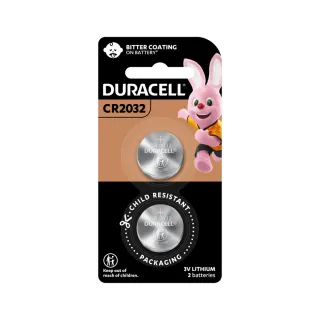 【DURACELL】金頂 鈕扣型鋰電池-CR2032 3伏特(2入裝 Airtag指定)