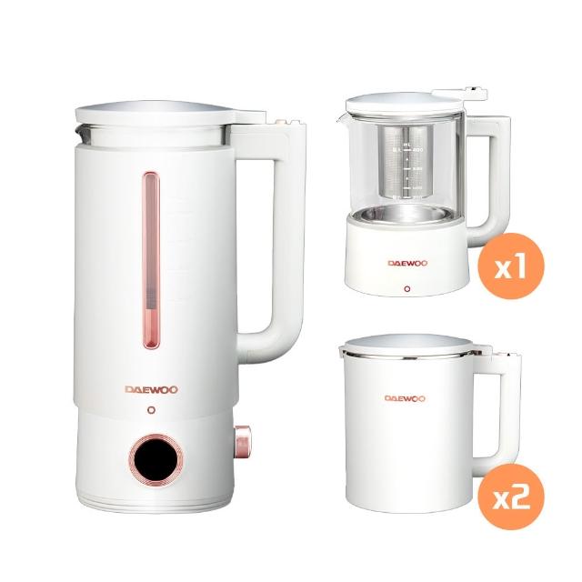 【DAEWOO 大宇】智慧營養調理機800ml+養生壺800ml+研磨杯*2(MOMO獨家特惠組)
