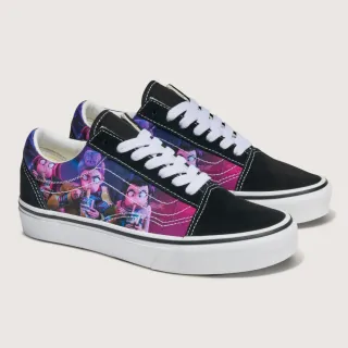【VANS 官方旗艦】KPop Demon Hunters 獵魔女團 Old Skool 中童款黑色/紫色滑板鞋(童鞋)