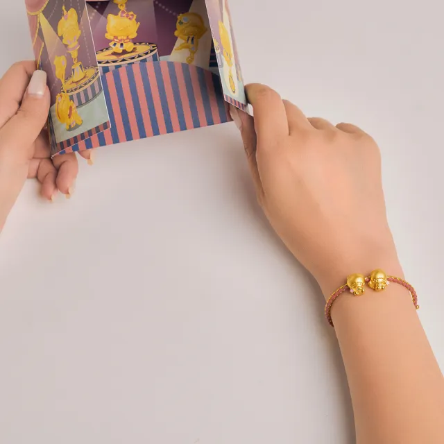 【Just Gold 鎮金店】三麗鷗 奶萌寶寶-Kiki 黃金串珠