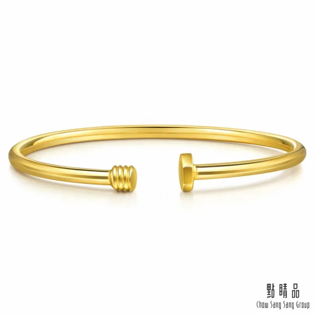 【點睛品】簡約螺絲 黃金手環_計價黃金(08)