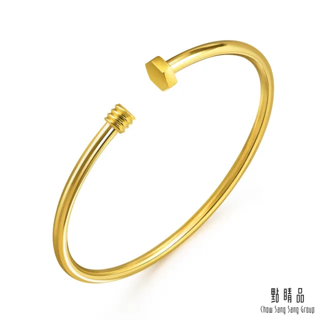 【點睛品】簡約螺絲 黃金手環_計價黃金(07)