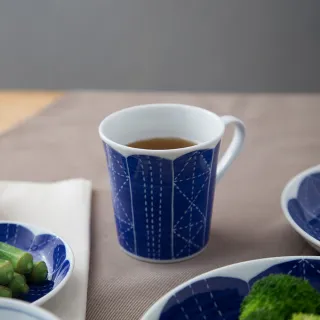 【LohasPottery 陸寶】日本製 美濃燒 komon × 薄輕 馬克杯雙入組｜黑白 × 藍白(超值雙杯組圖案任選)