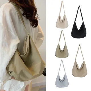 【Sayaka 紗彌佳】靜好時光・文青斜挎包｜輕量褶皺防潑水大容量肩背包