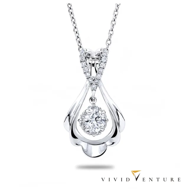 【Vividventure 亞帝芬奇】GIA 30分 DSI2 3VG 八心八箭 天然鑽石 真鑽 項鍊 雀躍(14K金台+14K金鍊)