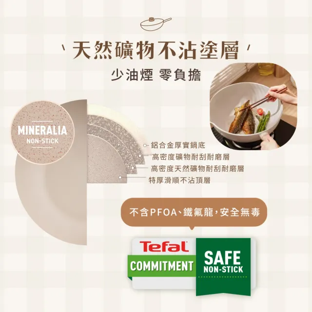 【Tefal 特福】暖暖系列16CM不沾鍋單柄湯鍋-加蓋(IH爐可用鍋/電磁爐適用)