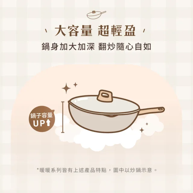 【Tefal 特福】暖暖系列20CM不沾鍋雙耳湯鍋-加蓋(IH爐可用鍋/電磁爐適用)