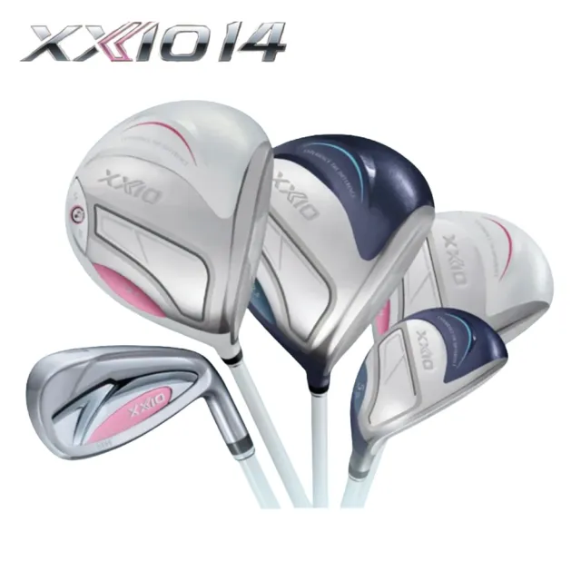【DUNLOP 登祿普】日本製 新款 XXIO MP1400 女用高爾夫球桿組 10支/組(白粉色及藍色可選 桿身硬度L)