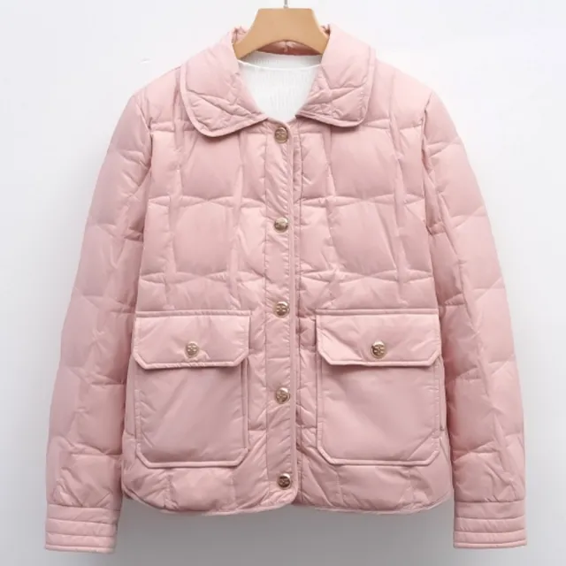 【巴黎精品】頂級真羽絨外套90%鴨絨羽絨衣秋冬(休閒時尚女外套4色n1lw54)