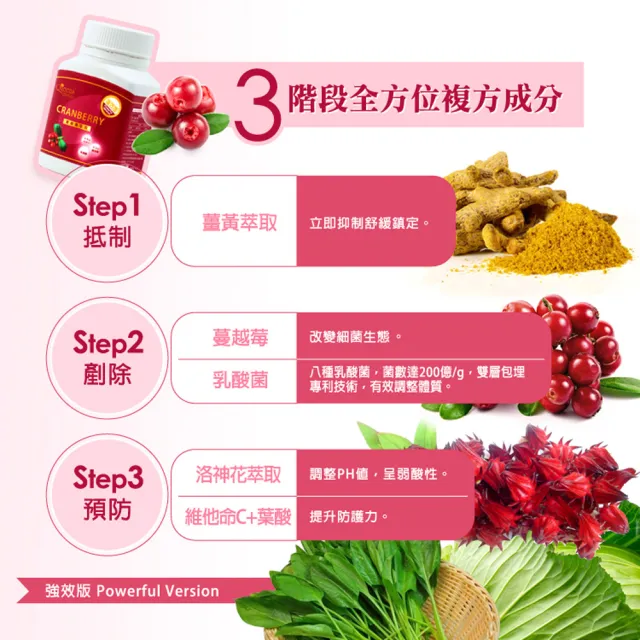 【Queens` choice】高濃縮蔓越莓強效錠 10罐組(30錠/罐-女性私密呵護 蔓越莓 乳酸菌 洛神花 維他命C)