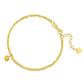 【點睛品】可愛小金珠 黃金手鍊_計價黃金