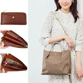 【WHOSE BAG】交換禮物 女用防潑水兩用托特斜背包＋輕量多卡位長夾 通勤出遊實用雙件組(買一送一 女斜背包