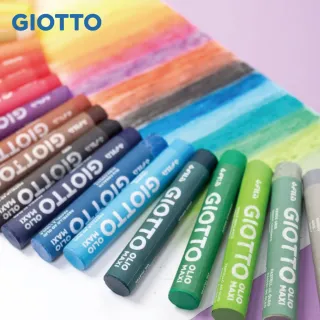 【GIOTTO】兒童粉蠟筆(12色)｜兒童蠟筆 兒童繪畫 著色筆