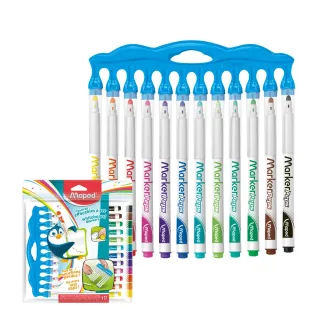 【Maped】連蓋式兒童專用白板筆12色(酒精型墨水 不刺鼻 好清洗)