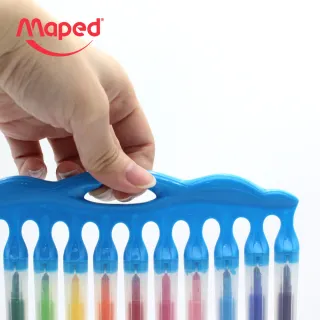 【法國Maped】連蓋式長效型彩色筆12色