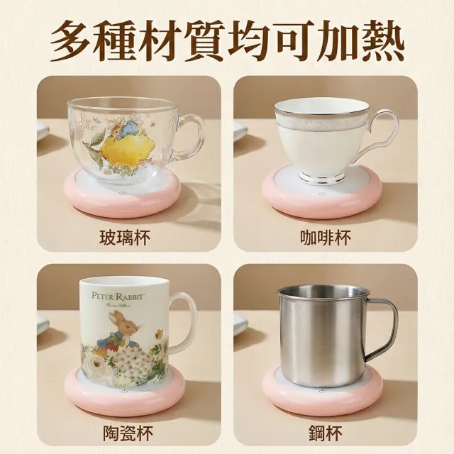 【PETER RABBIT 比得兔】智能恆溫馬克杯｜恆溫底座設計｜辦公／居家首選