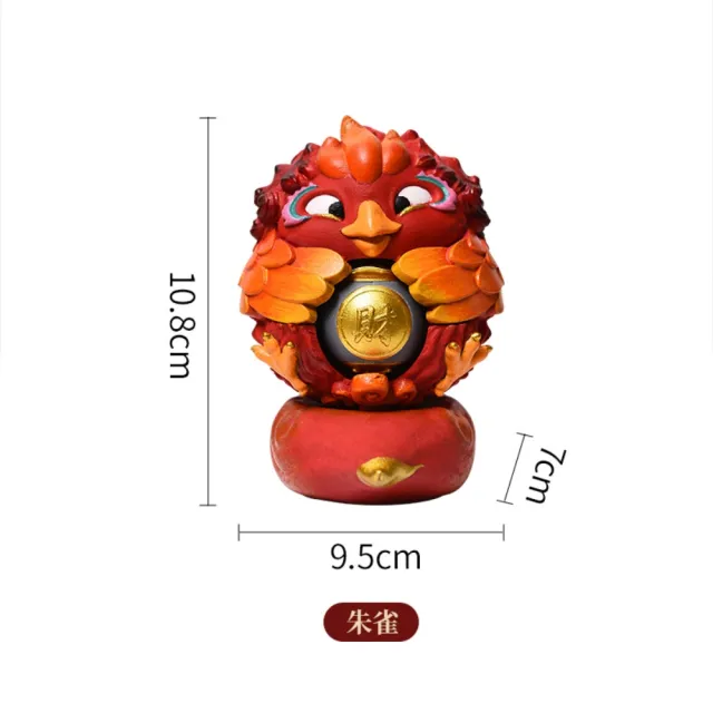 超微米】四大神獸瑞獸青龍白虎朱雀玄武客廳茶桌茶寵辦公室桌面招財擺件