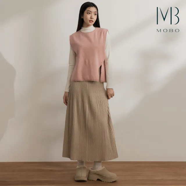 【MO-BO】質感立體坑條針織長裙
