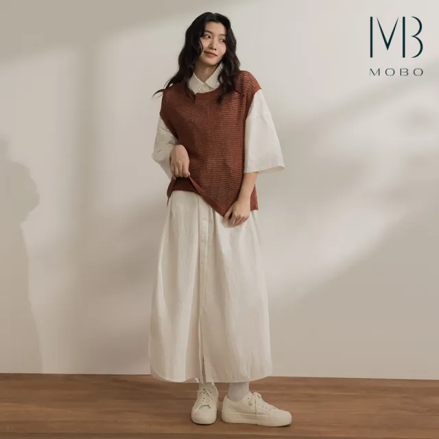 【MO-BO】慵懶美透視感針織背心