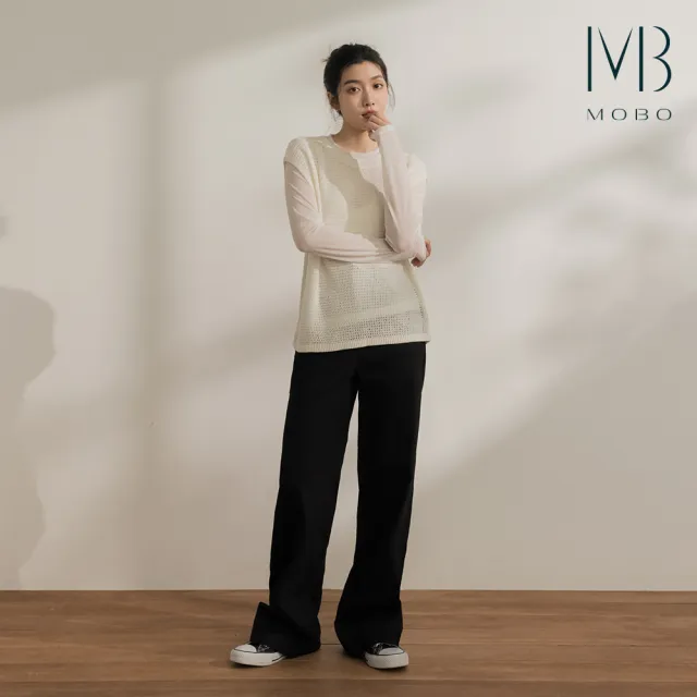 【MO-BO】慵懶美透視感針織背心