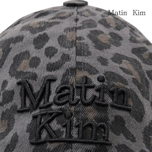 【MATIN KIM】官方旗艦 MATIN豹紋LOGO刺繡棒球帽(多款任選)