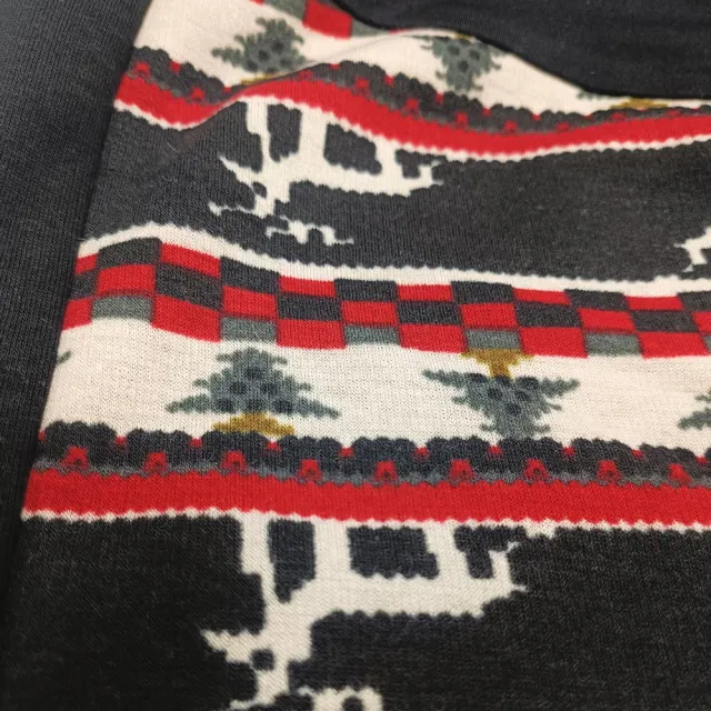 【Gennies 奇妮】聖誕風刷毛長褲(孕婦褲 親膚 保暖 一體成型 無痕褲頭)