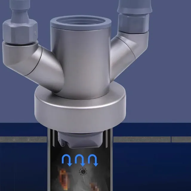 【悅浴良品】自動閉合 三通防臭排水管(廚下加熱器 洗衣機 洗碗機 淨水器 製冰機 濾水器排水 水槽排水管)